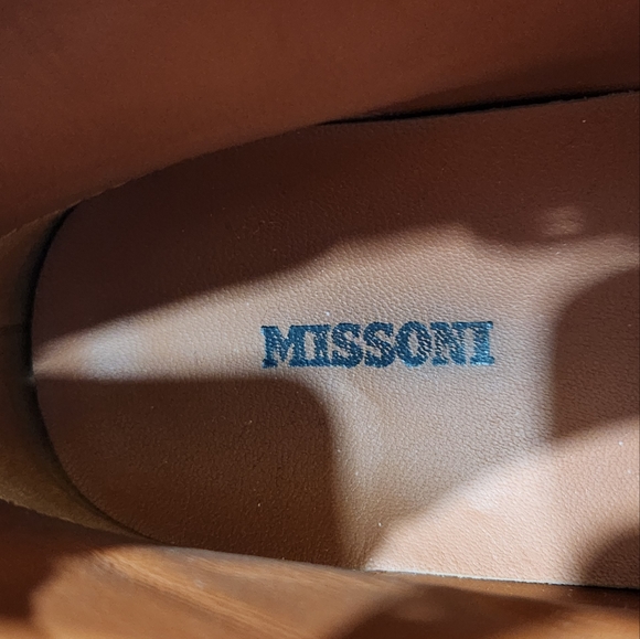 MISSONI 65th Anniv All Over Print High Top Leather Sneaker Made Italy 40 EU 7 US - Picture 9 of 11